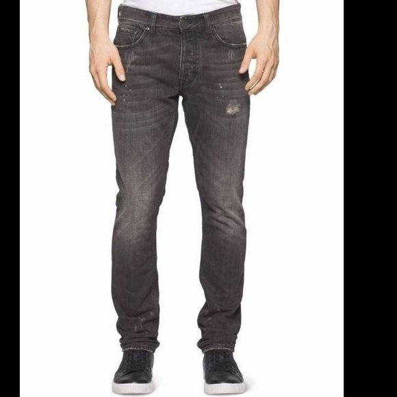 Calvin Klein Men's Straight-Leg Livorno Wash Jeans